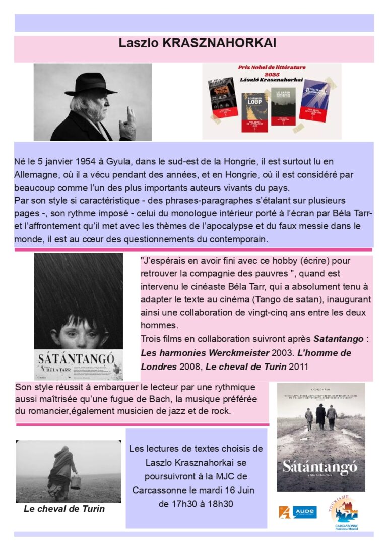 Laszlo Krasznahorkai / Belà Tarr